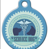 Blue Service Dog Name Tag 