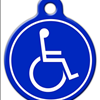 Handicapped Symbol Pet ID Tag 