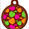 Candy Apple Lupine Pattern Pet Identity Tag