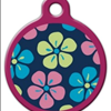 Flower Power Lupine Pattern Dog Identity Tag